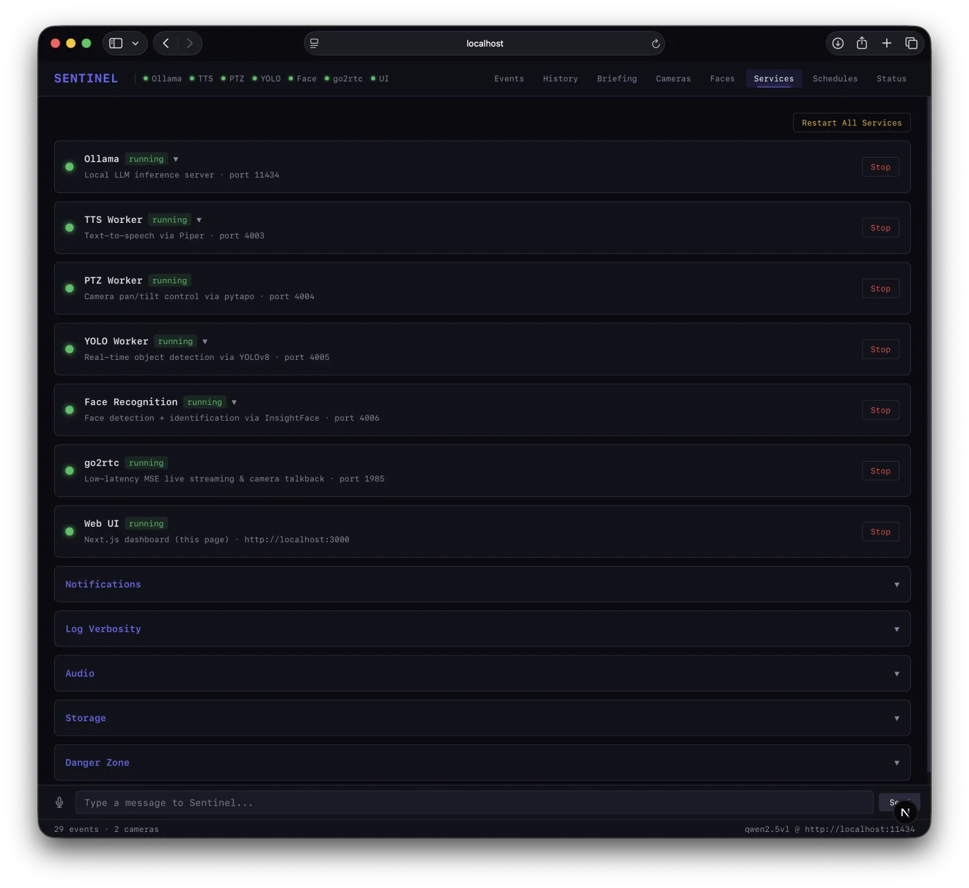 Sentinel desktop